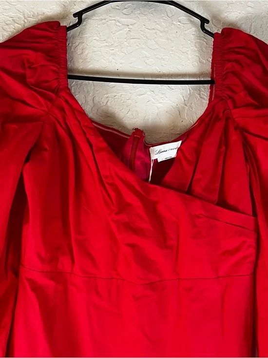 Lovers + Friends Isa Puff Sleeve Mini Dress in Cherry Red - Picture 5 of 15